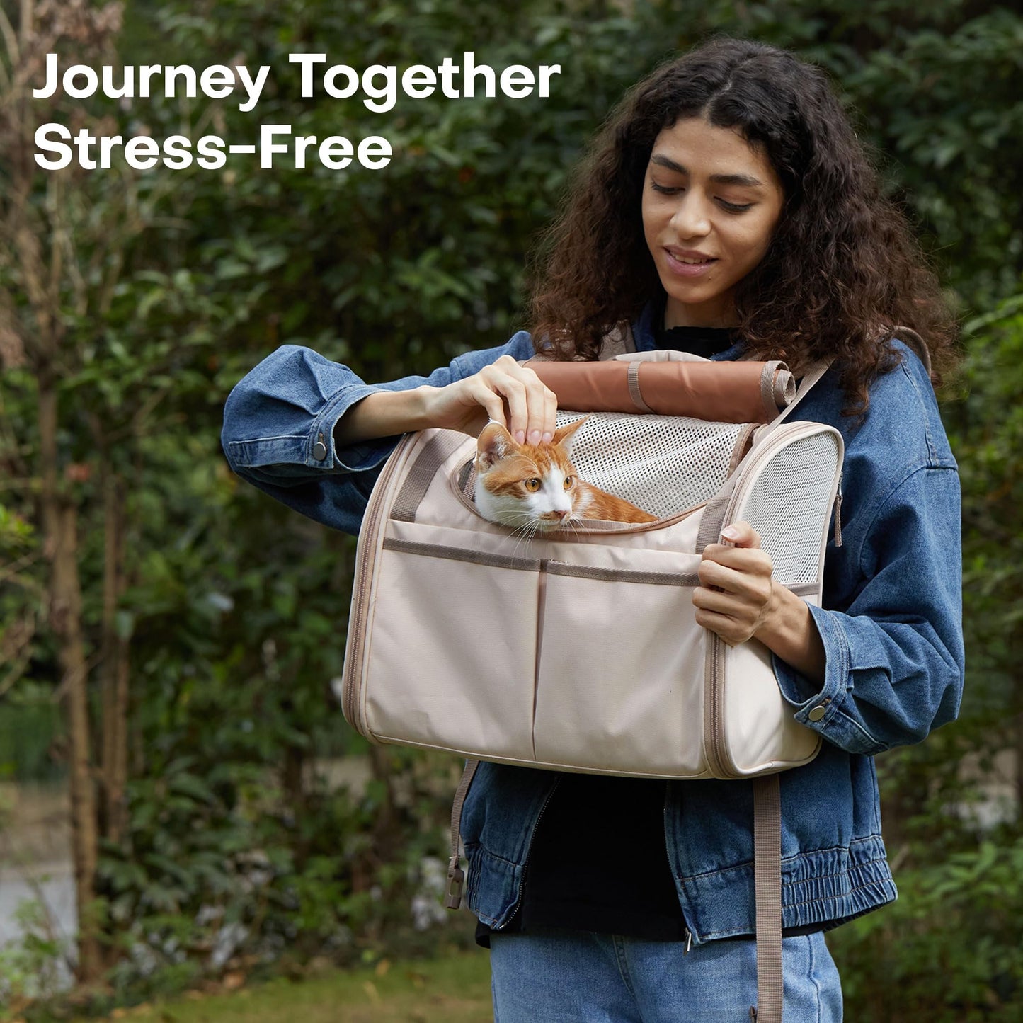 FUKUMARU Cat Backpack Carrier, Expandable, Pink