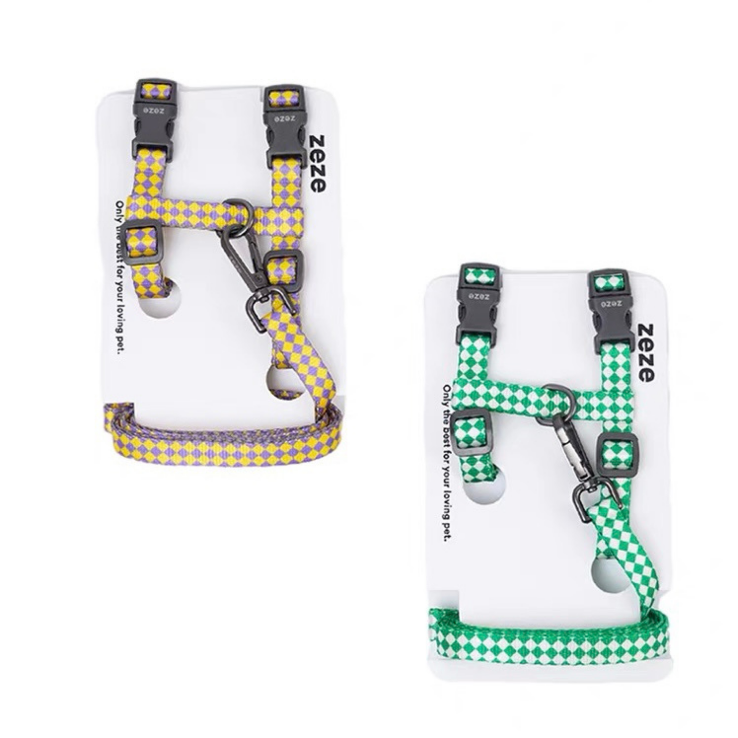 zeze Plaid Cat Harness & Leash Set