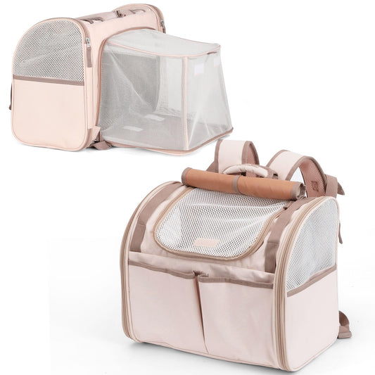 FUKUMARU Cat Backpack Carrier, Expandable, Pink