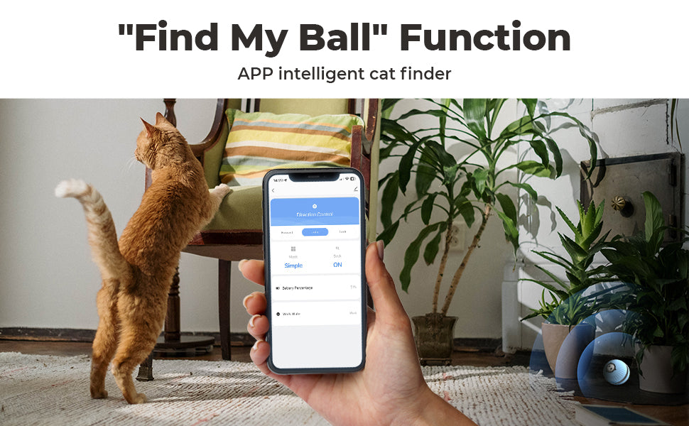 KITPLUS Playful Paws Interactive Cat Ball